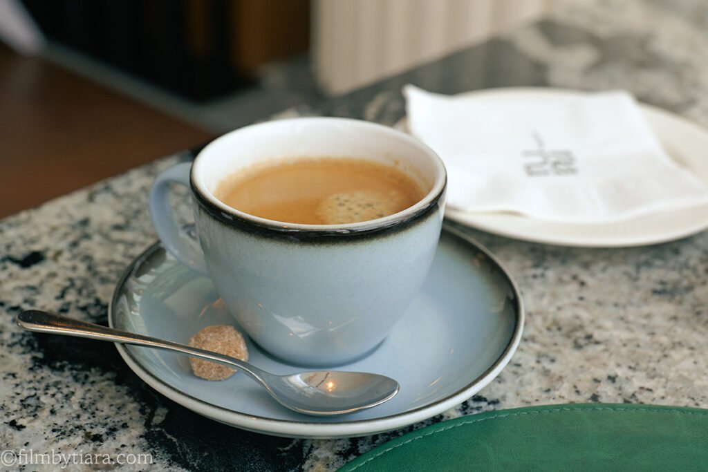 Coffee served from a Nespresso machine at Restaurant Voisin