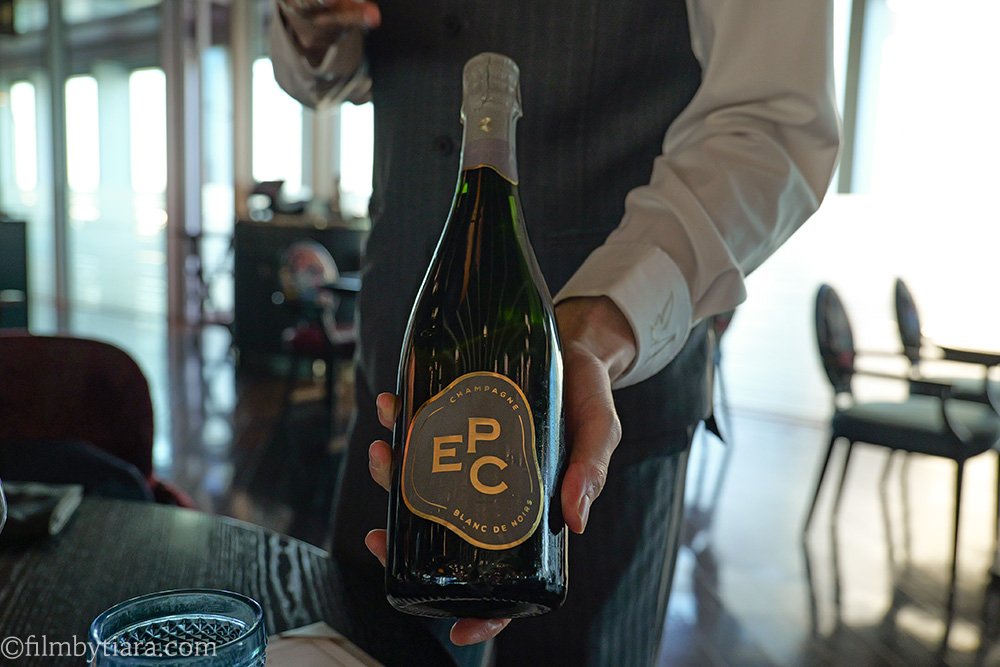 EPC Champagne welcome drink service at Mariposa at Fairmont Seoul